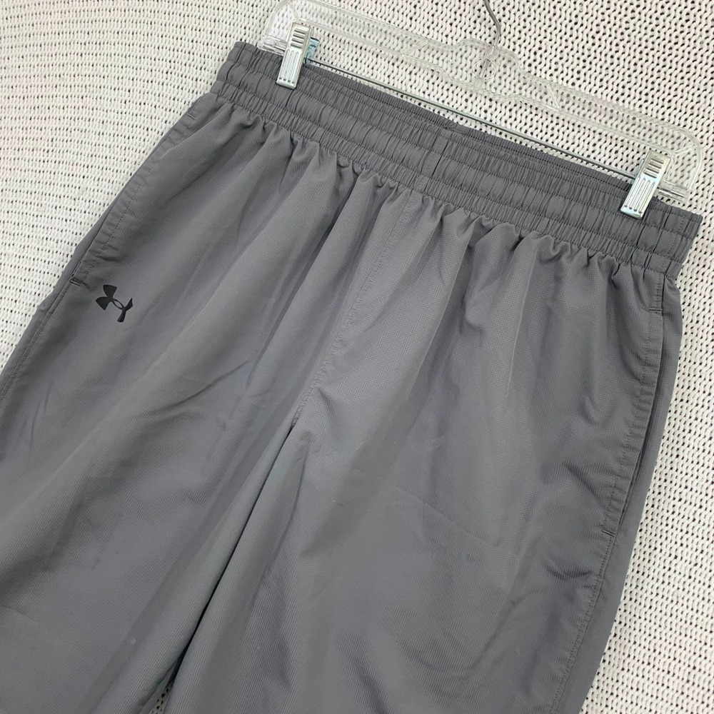 Under Armour UA Vital Warmp-Up Track Pants Men Large Straight Leg Loose Fit Gray